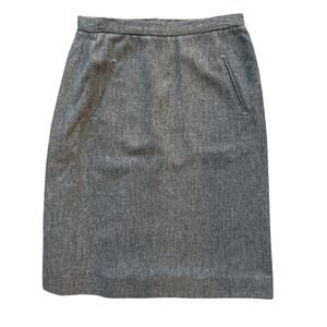 VTG Jacobson's 100% Pure Wool Skirt Womens Sz 8 10 12 Gray Straight Pencil Midi